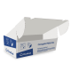 Gekrempelte Stanzpackung mit Einstecklaschen vorne